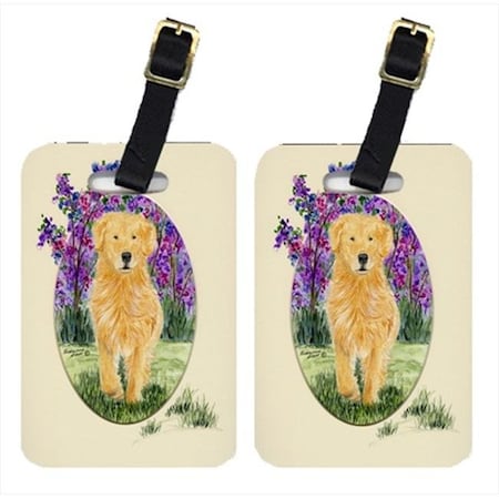 Carolines Treasures Carolines Treasures SS8060BT Golden Retriever Luggage Tags; Pair Of 2 SS8060BT